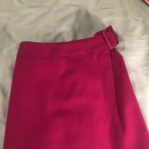 fuschia mini .  17”. Lined. Button &buckle close